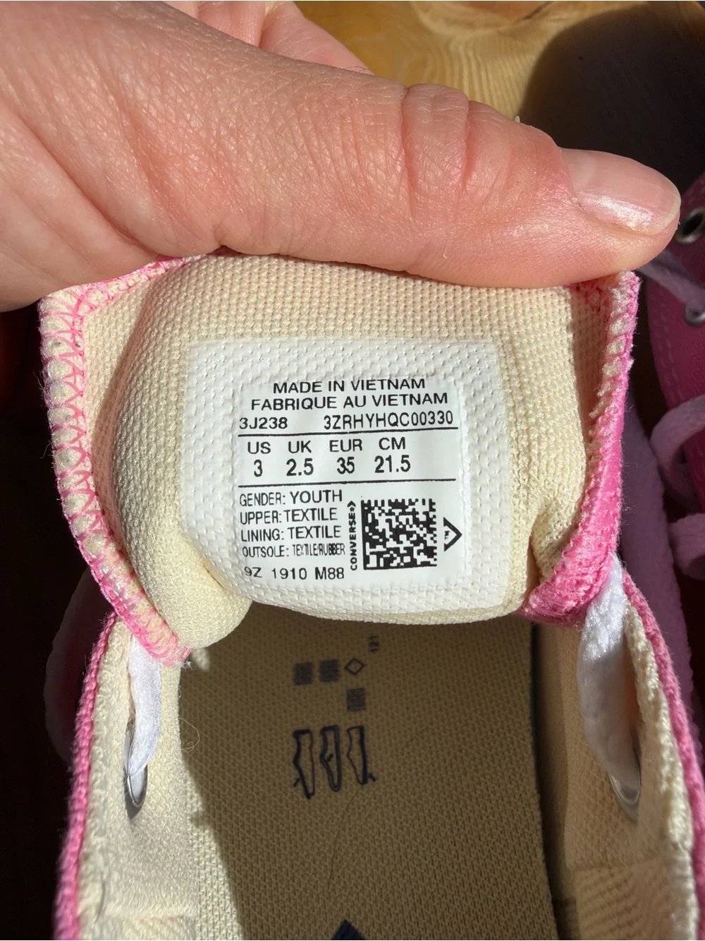 Converse Kids Pink Low Top Canvas Sneakers